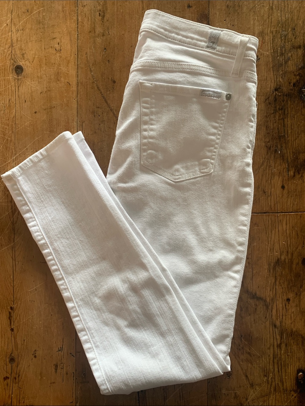7 For All Man Kind, white denim, size 29